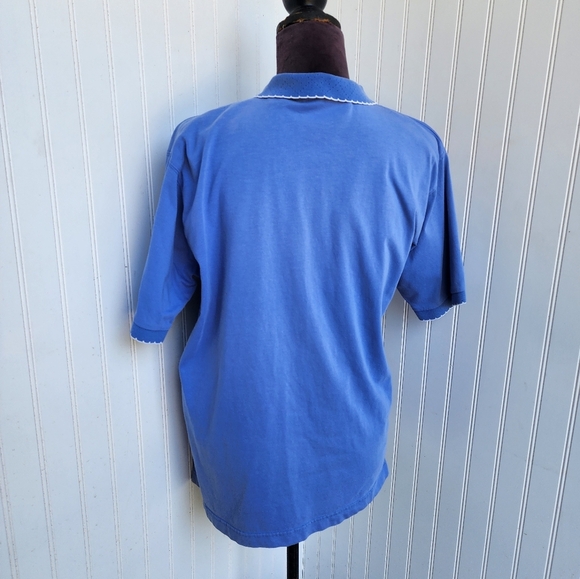 Vtg Marsh Landing Golf Cotton Polo Shirt Womens Short Sleeve Embroidered Sz M - Picture 7 of 14
